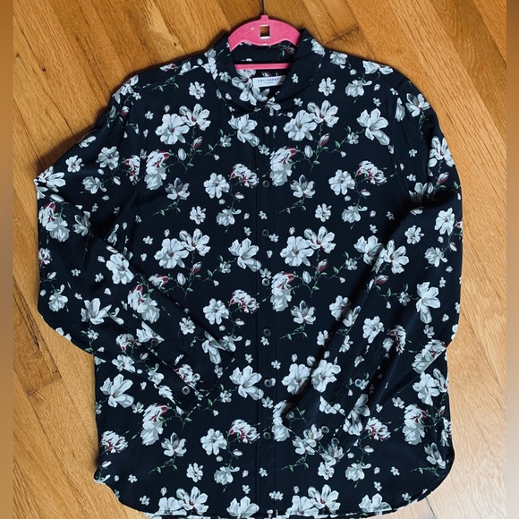 Equipment floral printed silk button-up blouse - Picture 3 of 6